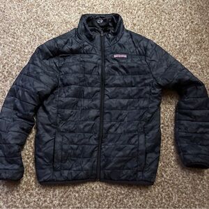 EUC Vineyard Vines Boy Coat Jacket Reversible Size Medium (10/12) No Size Tag